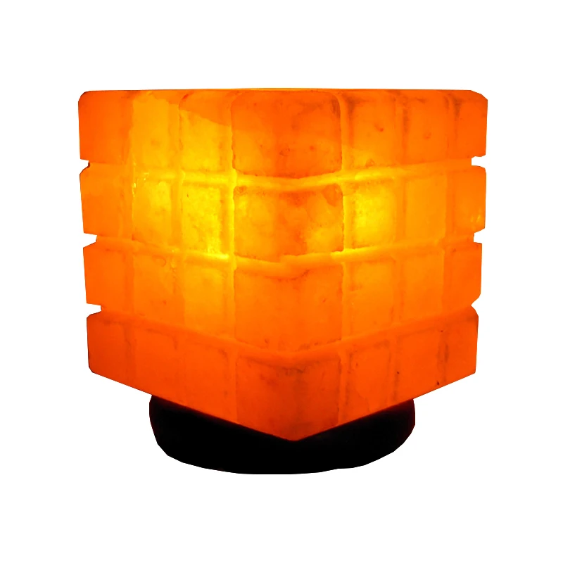 Beautifully Handcrafted Square Himalayan Salt Lamp Trending New Design Electric Power Supply Table Lamp Gift Purpose Custom