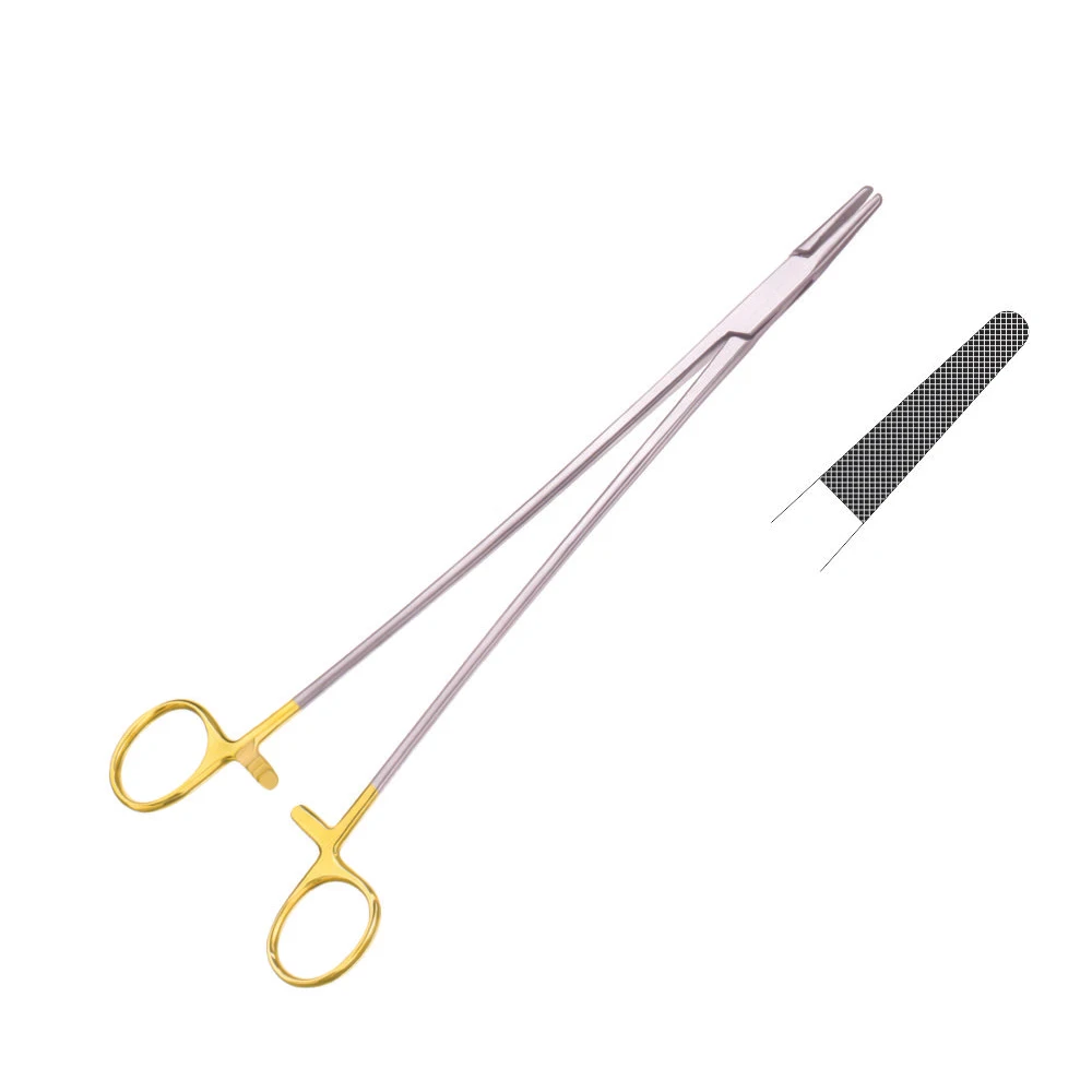 Best Quality Ryderr French Eye TC Needle Holder Stainless Steel Needle Holding Forceps 20.0 cm