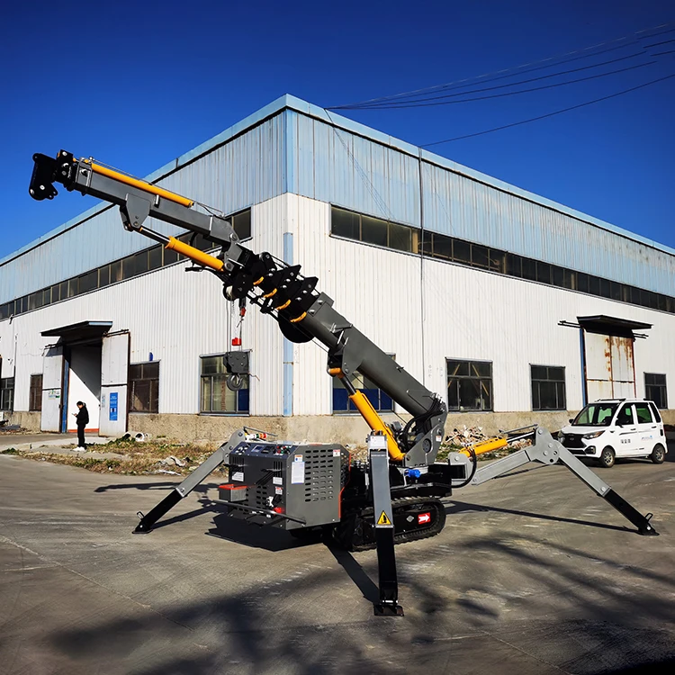 Tonlita CE EPA EURO 5 electric spider crane portable lifting crane machine build 3 ton crawler 2t 3t 5t 8t mini spider crane