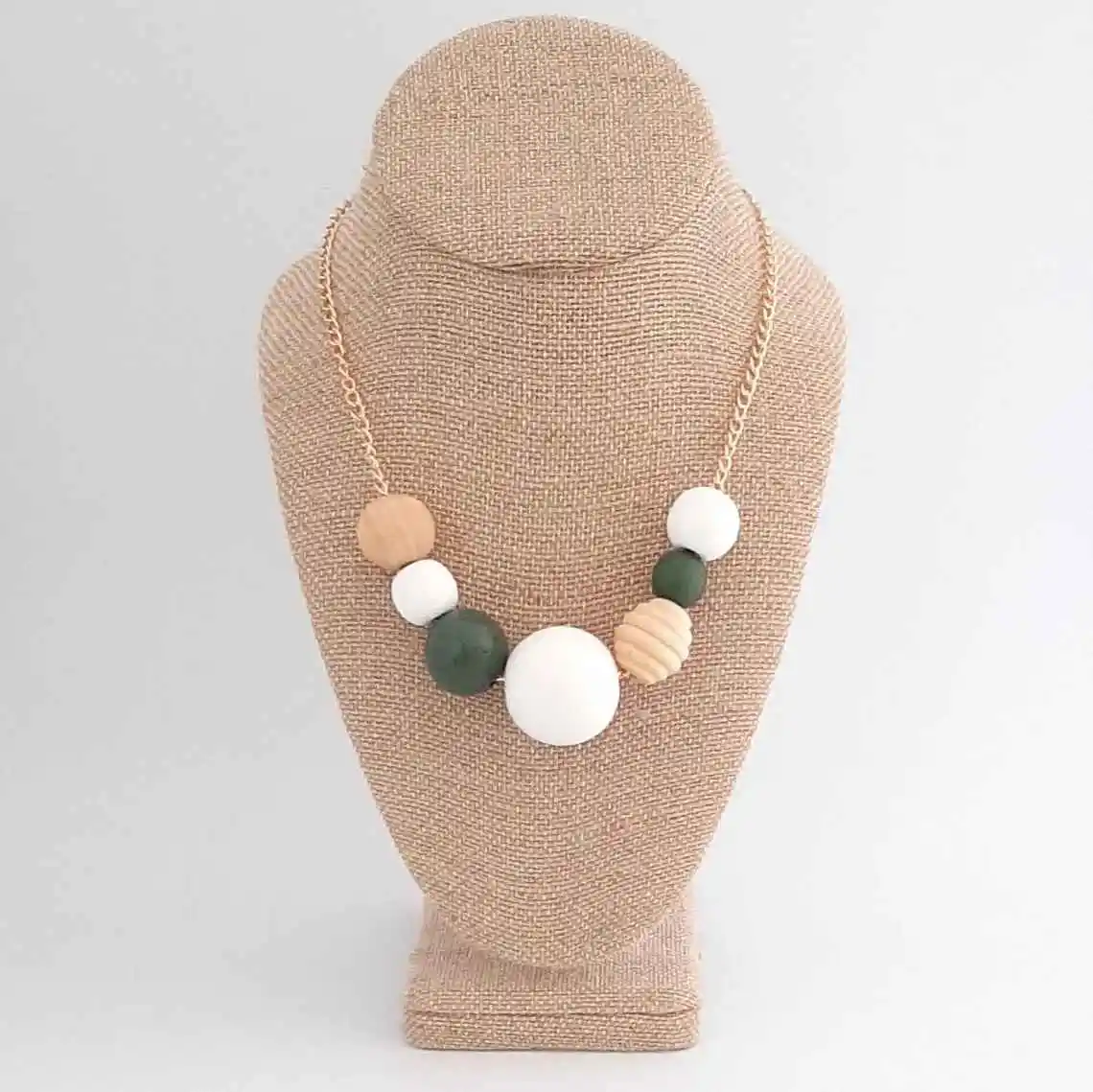Most Popular Beads wood round shaped beads Wooden Necklace Chunky Fashion Necklace Wooden Necklace