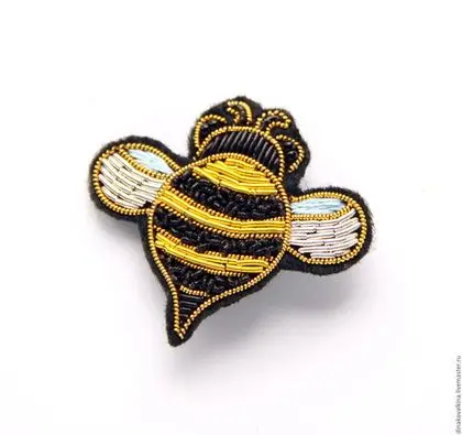 new fashion hand embroidery bullion wire brooch HAND  fashion brooch custom made jacket patches ladies brooch #0001721