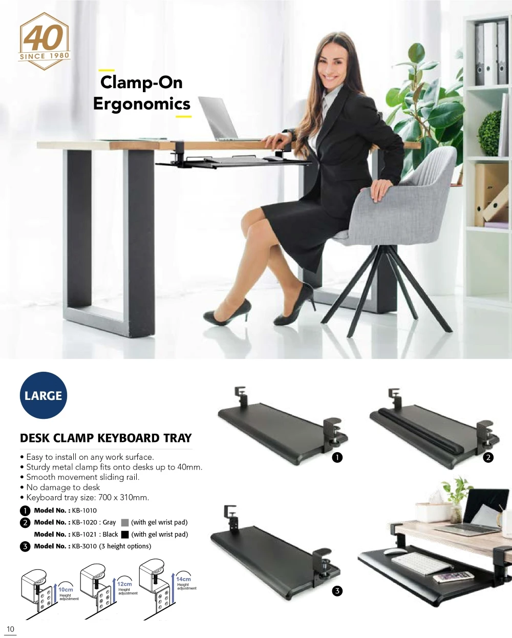 Under Desk Drawer Storage Organizer Laptop And Keyboard Stand Desk Clamp AIDATA
