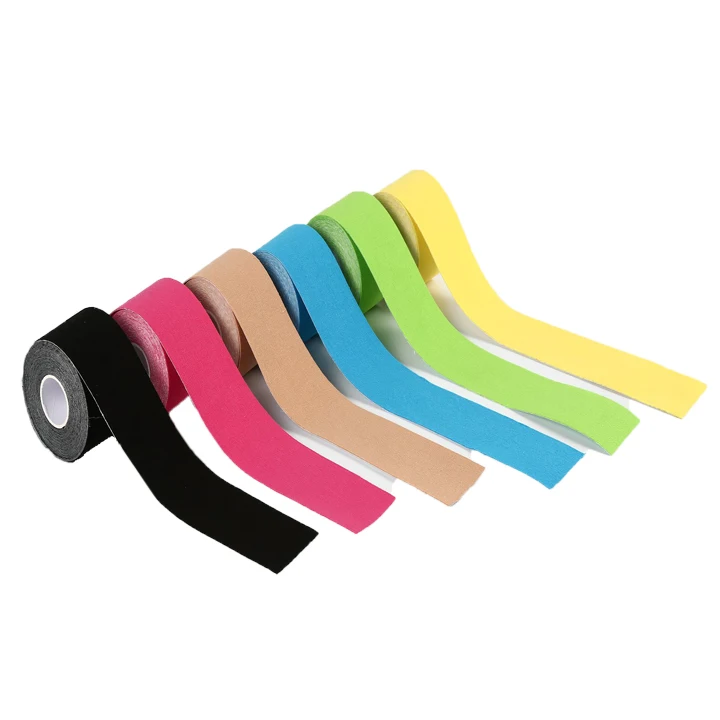 Large Cotton Breathable Hypoallergenic Sports Muscle Kinesiology Tape Waterproof Kt Tape Factory Wholesale Fuluo China