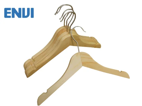 Wooden clothes hanger with best price, natural pine wood from Vietnam, ensure export standards