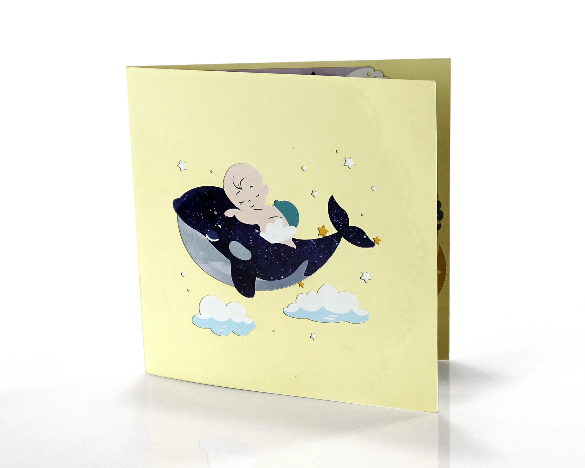 New Model 3D months greeting cards for baby and Age Monthly Milestone 3D Popup Card Supply quantity from 100 pcs