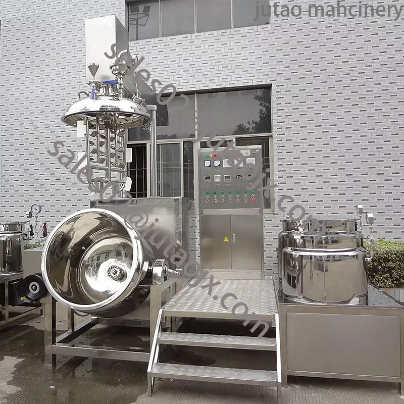 Прямая продажа с завода, гидравлический подъемный вакуумный эмульгирующий Миксер для изготовления косметических кремов