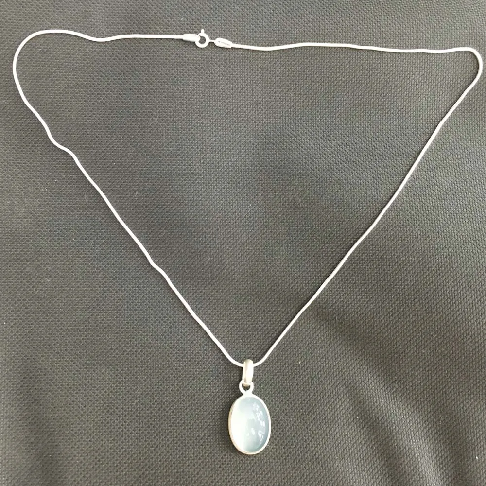 Popular Design Aqua Chalcedony Gemstone 925 Sterling Silver Pendants Jewelry Wholesale Online Sterling Silver Gemstone Pendants
