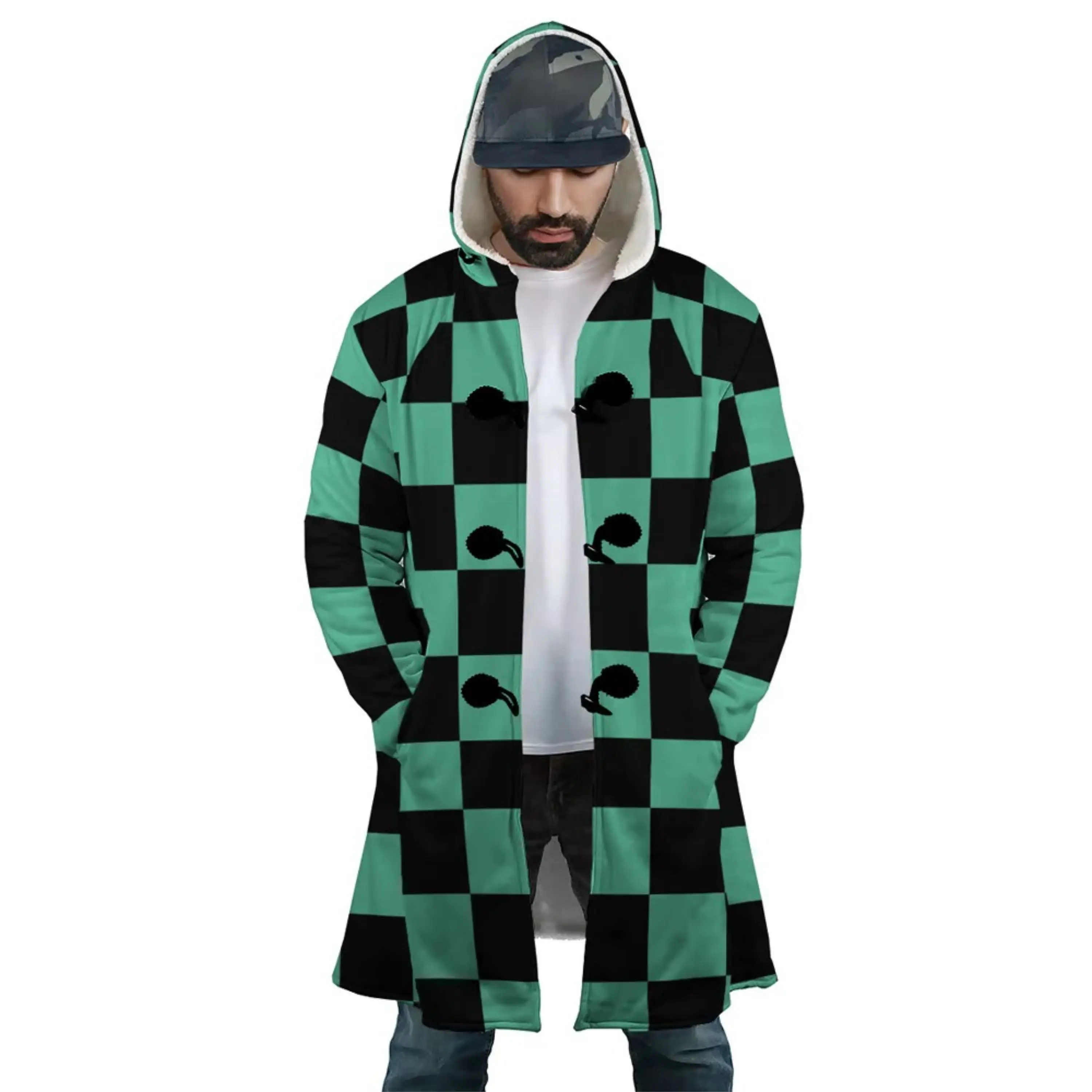 Premium Customizable Anime Hooded Coats for Cosplay Anime Lovers Knitted Fabric with down Filling for Autumn Winter Seasons