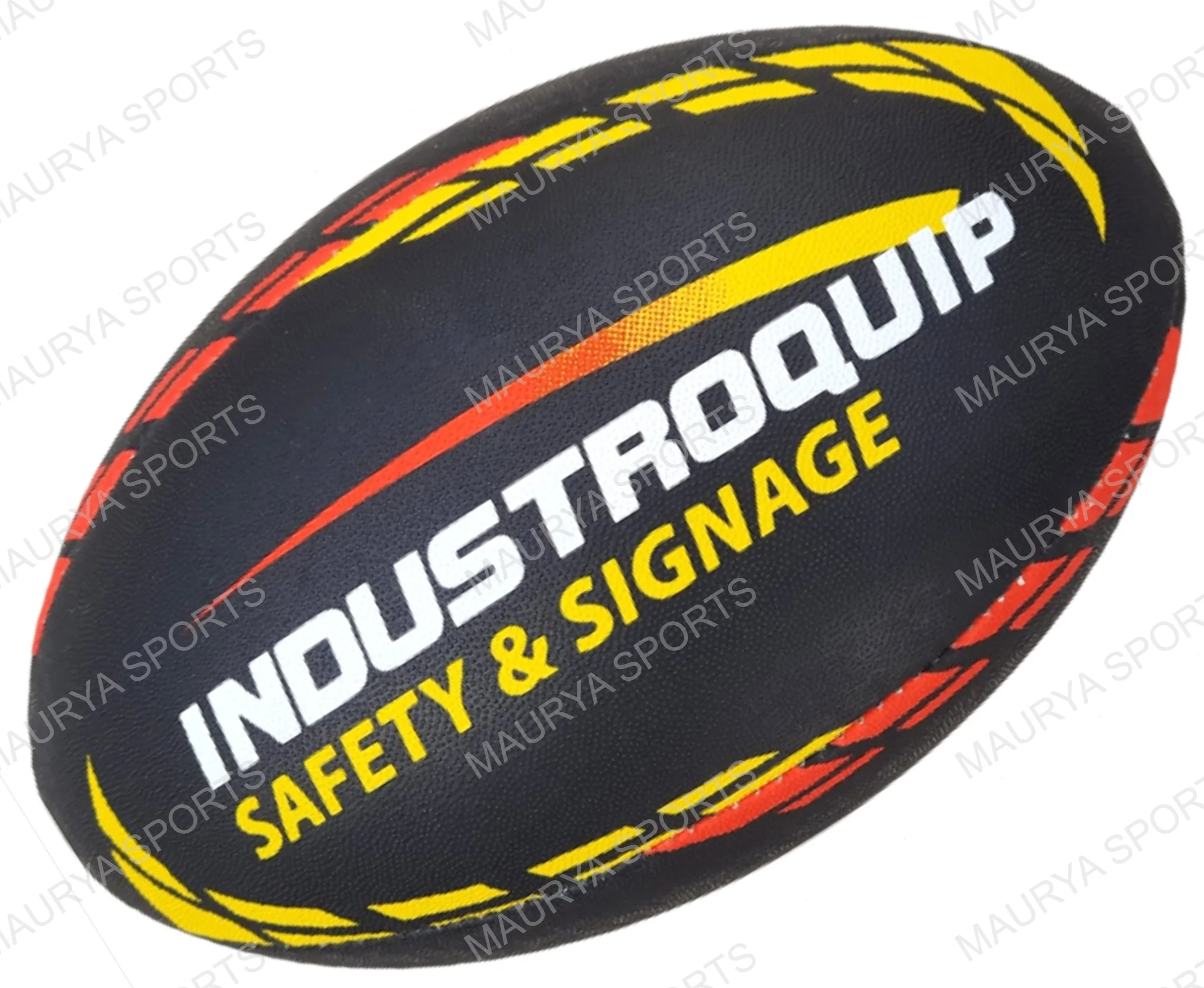 Custom Logo Rugby Ball for Sports and Training High Air Retention PU Material with Latex Bladder Printed Logo