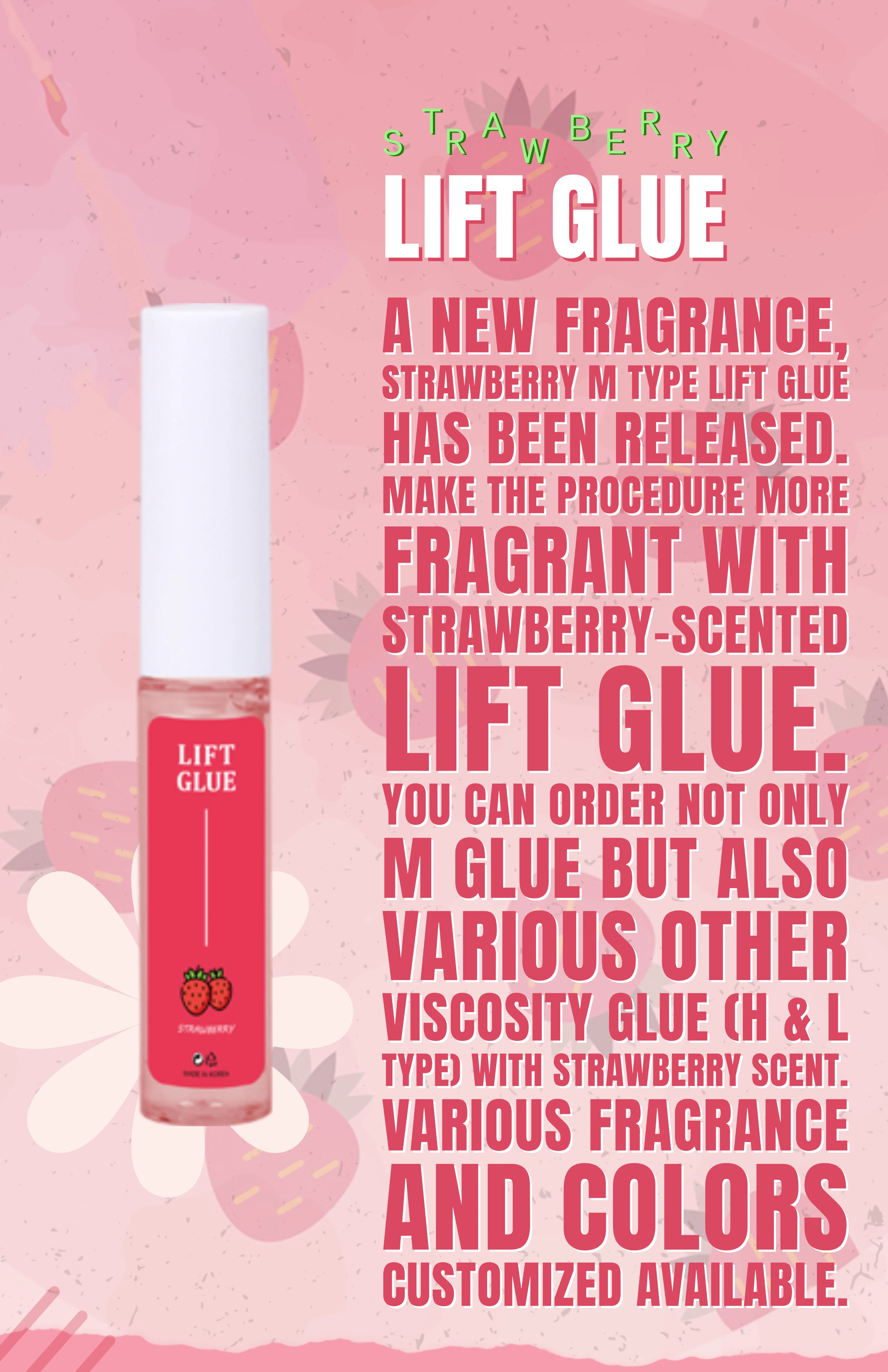 Korea manufactured lash lift & brow lamination lift glue Strong type with OEM private label