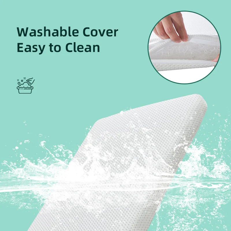 Hypo-allergenic Breathable Washable 4D POE Mattress Air Fiber Filling Core Baby Crib Bassinet Pad Cover Waterproof Mattress