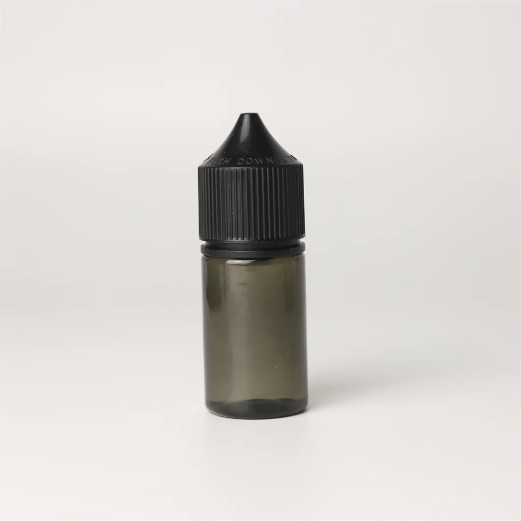 30ml Plastic Pet Transparent Black Liquid Eye Drop Bottle Essential Oil Squeeze Dropper Bottle