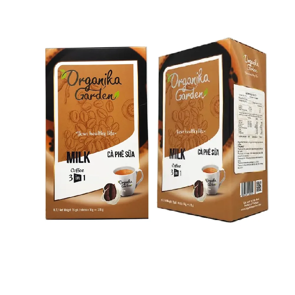 Best Manufacturer Sweet Box Packaging Coffee Instant Factory MA6 ORGANIKA COFFEE - MILK COFFEE 3 IN 1 Made From Viet Nam