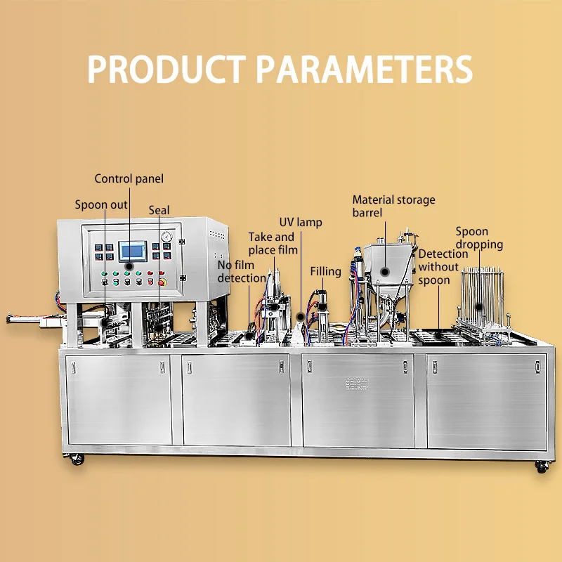 10 gram honey spoon filling and sealing machine with pillow packing machine