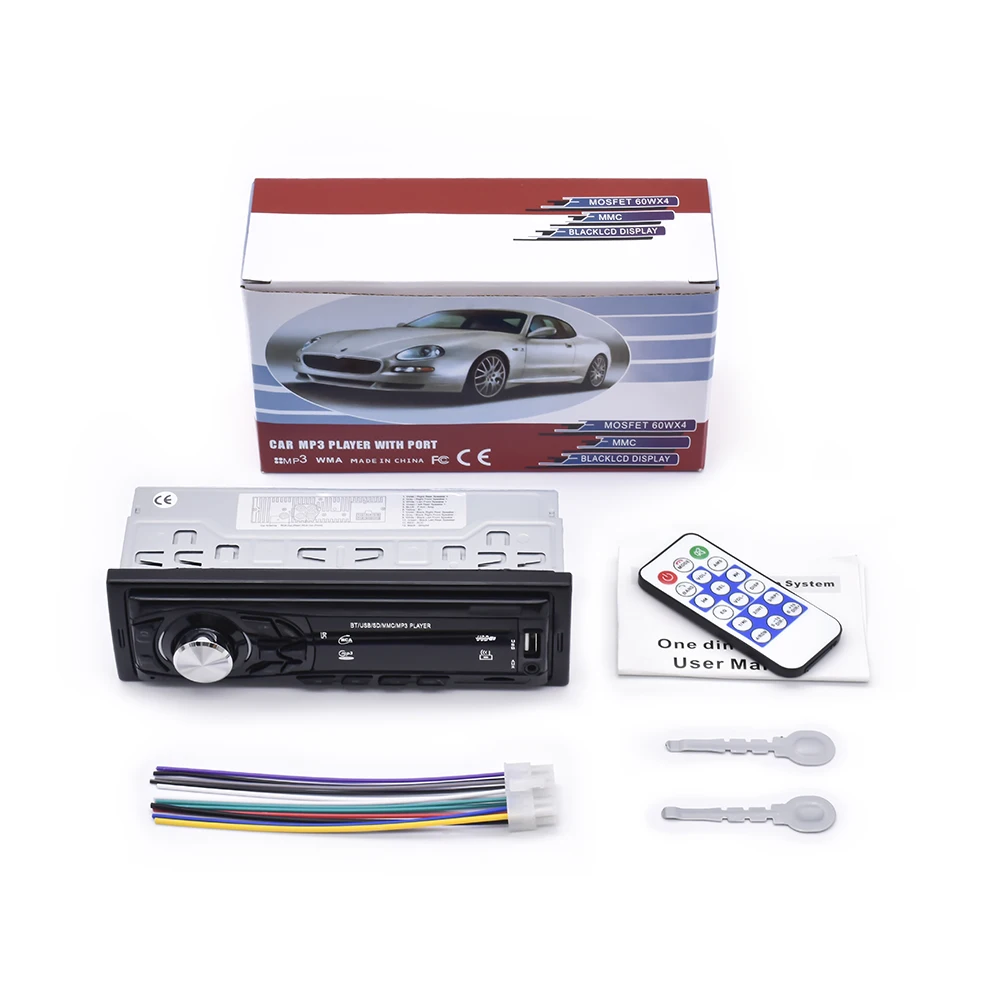 BT 1 Din USB MP3 Player Headunit Support Car Radio With Remote Control RCA Audio Subwoofer Car Stereo FM Radio