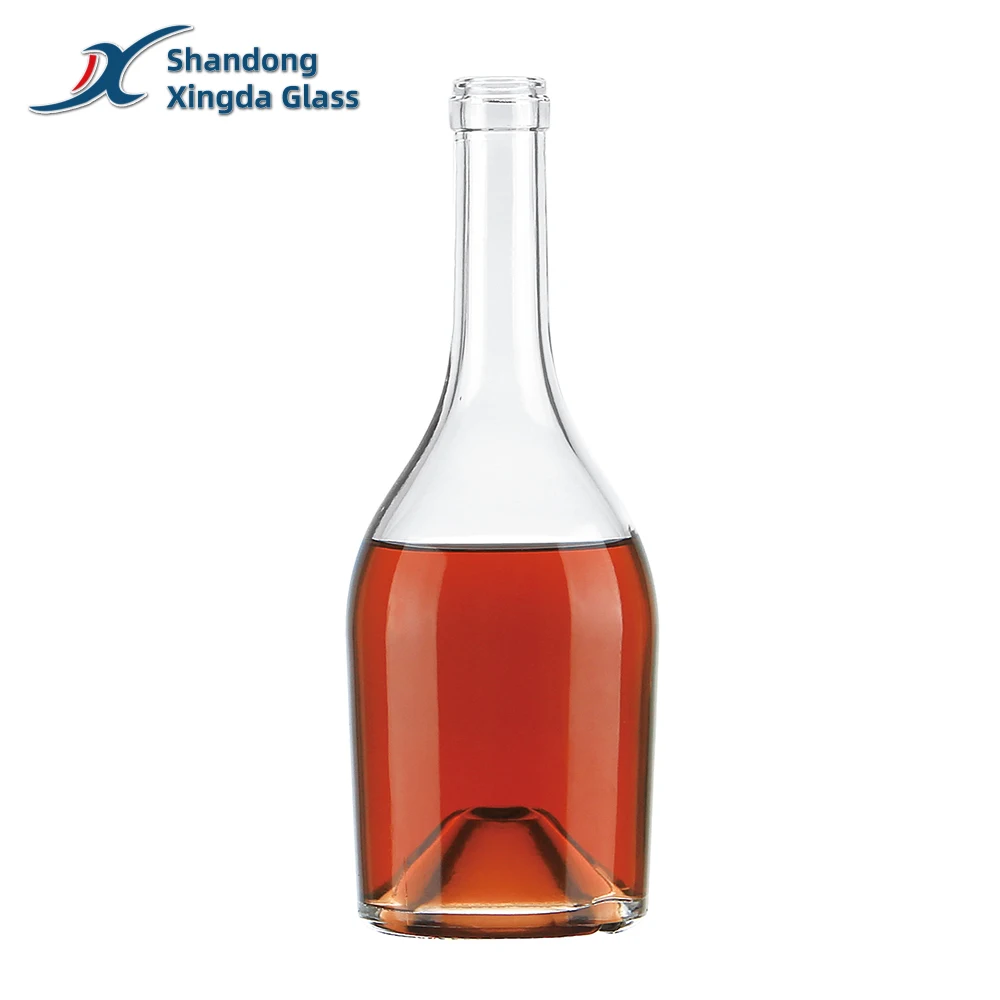 Китайский производитель Лидер продаж пустая Прозрачная Бесплатная пробная стеклянная бутылка для виски водка бренди мескаль спирт ликера