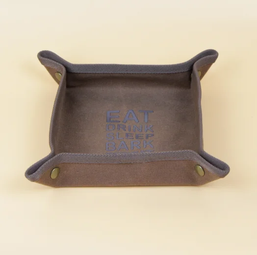 Canvas pet bowl outdoor multi-purpose folding bowl dog bowl