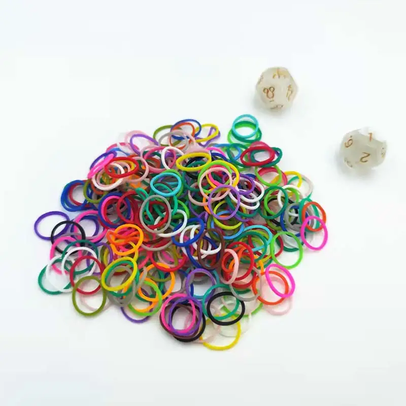 Top Quality Colorful Strong Elastic Rubber Bands Girls Knitting Toys Cute Hair Rope For Girls And Women