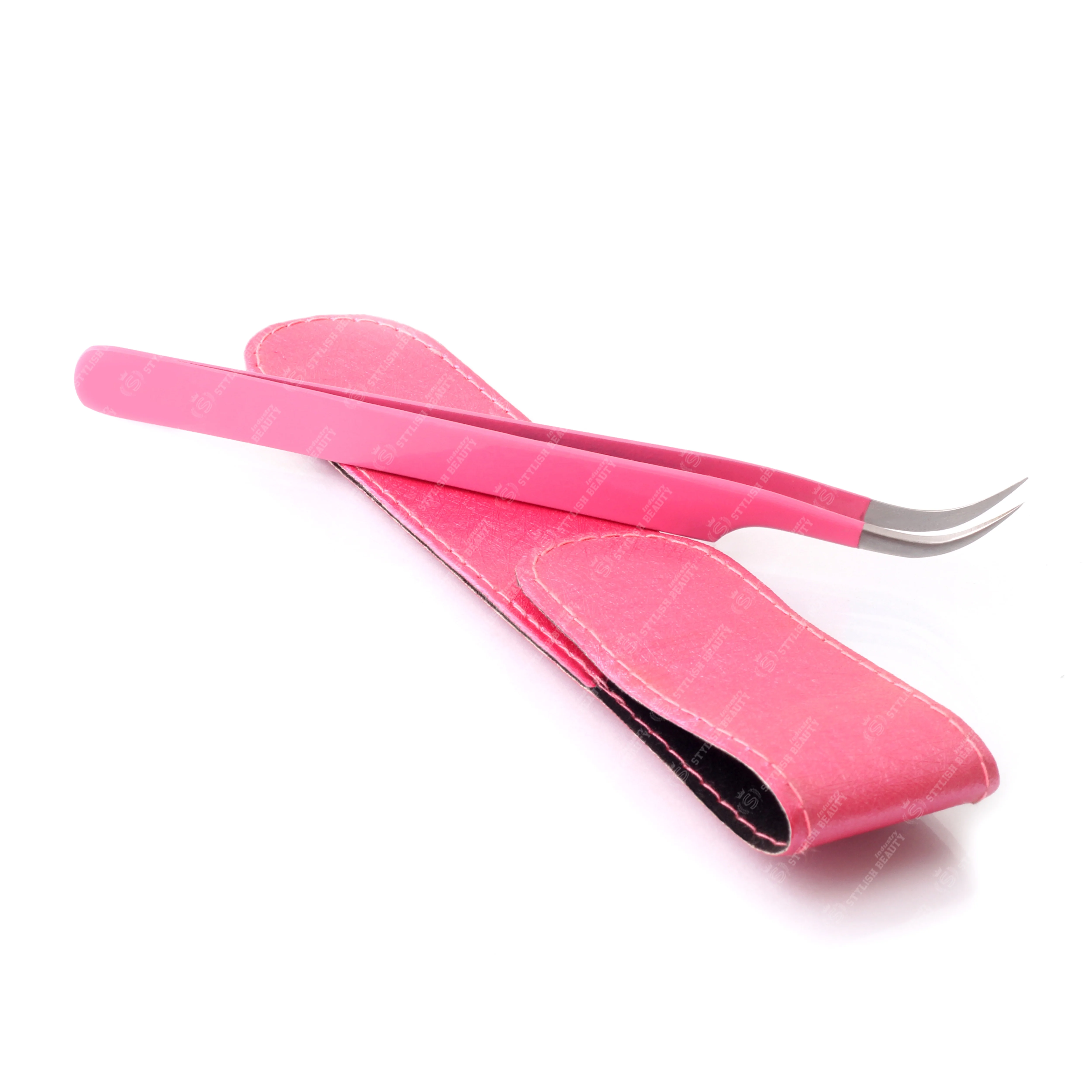 Professional Eyelash Extension Tweezers Wholesale Beauty Russian Private Label Volume  Pointed Diamond Grip Eyelash Tweezers