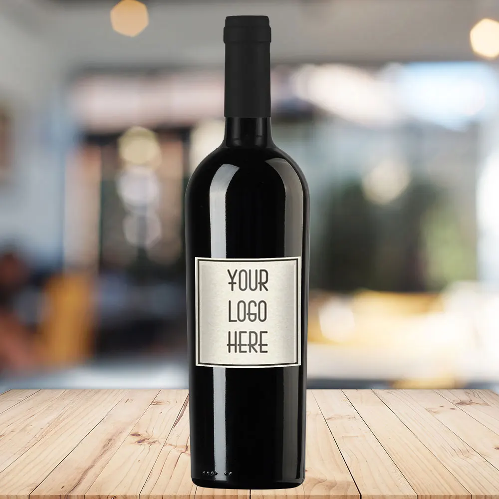 Primitivo IGT Apulia wine with personalized label for corporate restaurant hotel gadget ideas for Christmas gifts merchandising