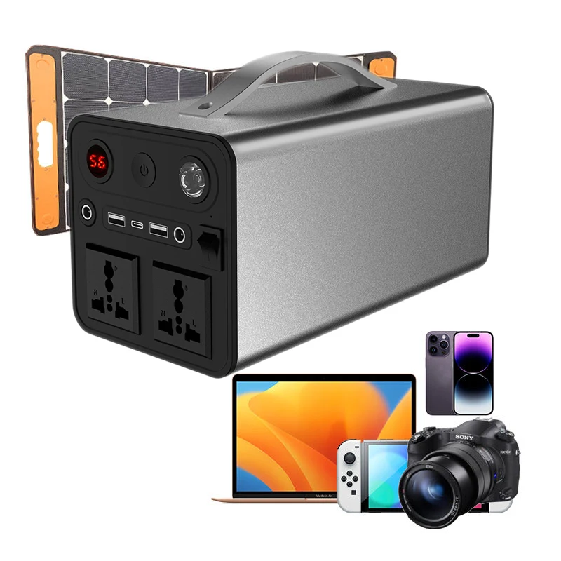 300W UPS Portable Supply Power Station Lithium Battery Mini Solar Generator Bank for Home Outdoor Camping Travel Emergency