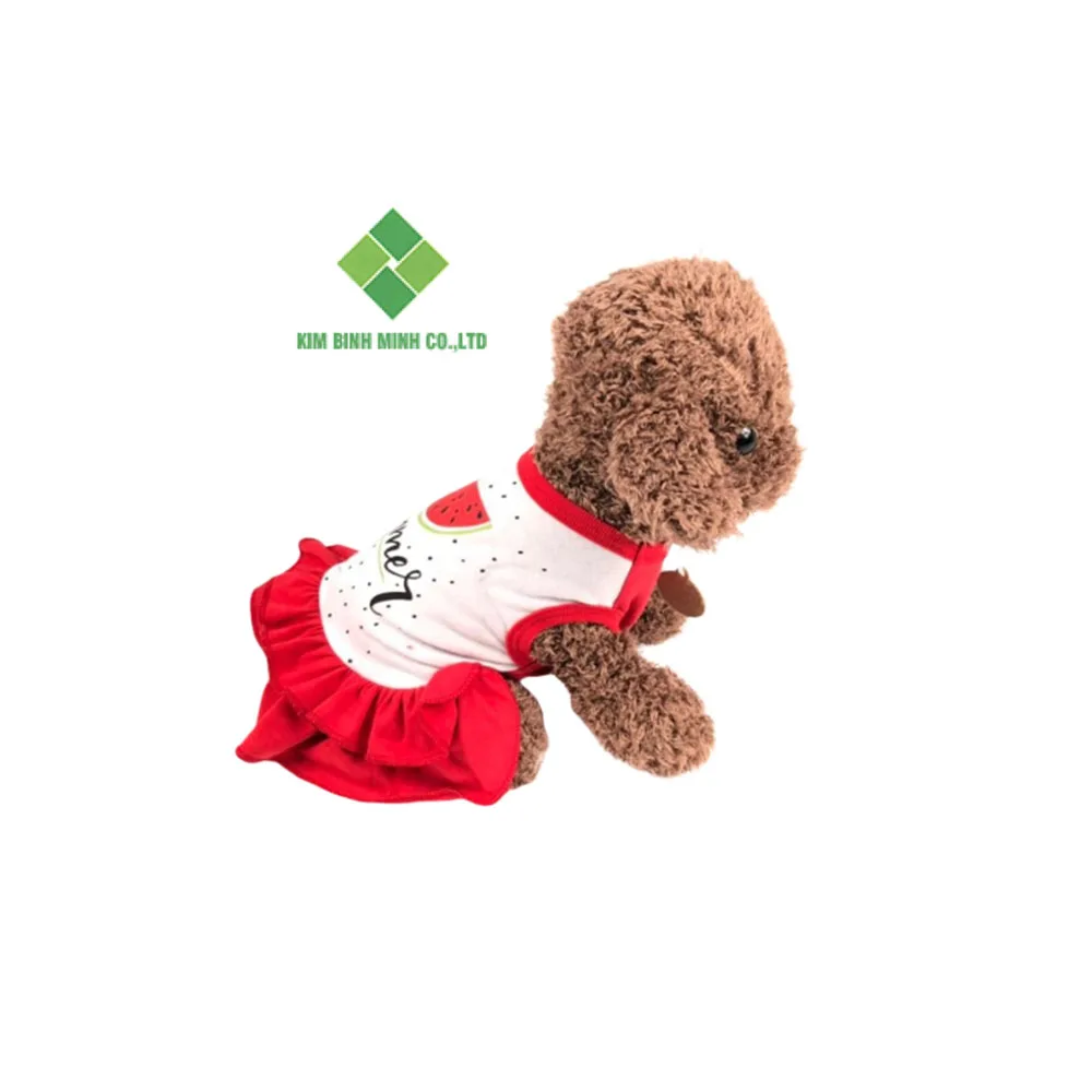 Wholesale luxury designer fashion cotton breathable soft Pet T-shirt dog pet clothes made in Vietnam