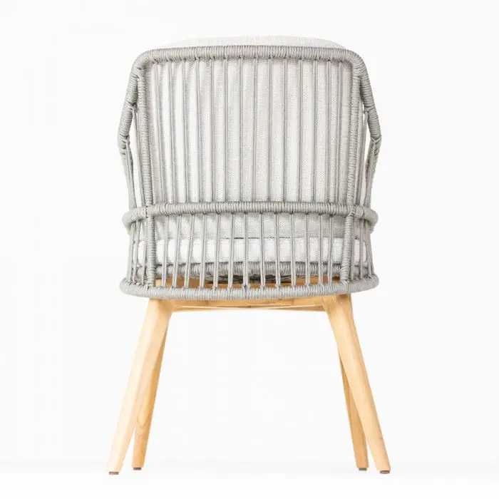 Outdoor Garden Table Dining Set With 6 Seater Chair Teak Wood -Georgia