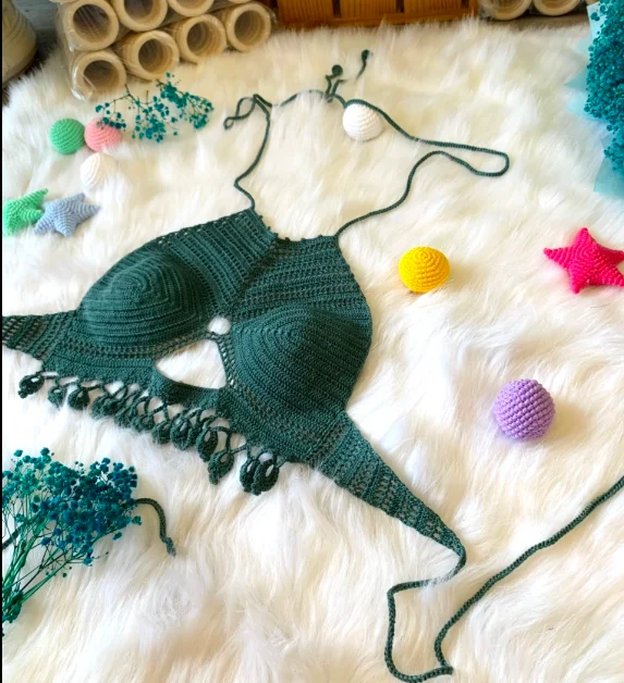 Top Product In Unique Newest Nice Models Handmade Women Sexy Lace Crochet Beachwear Made In Vietnam