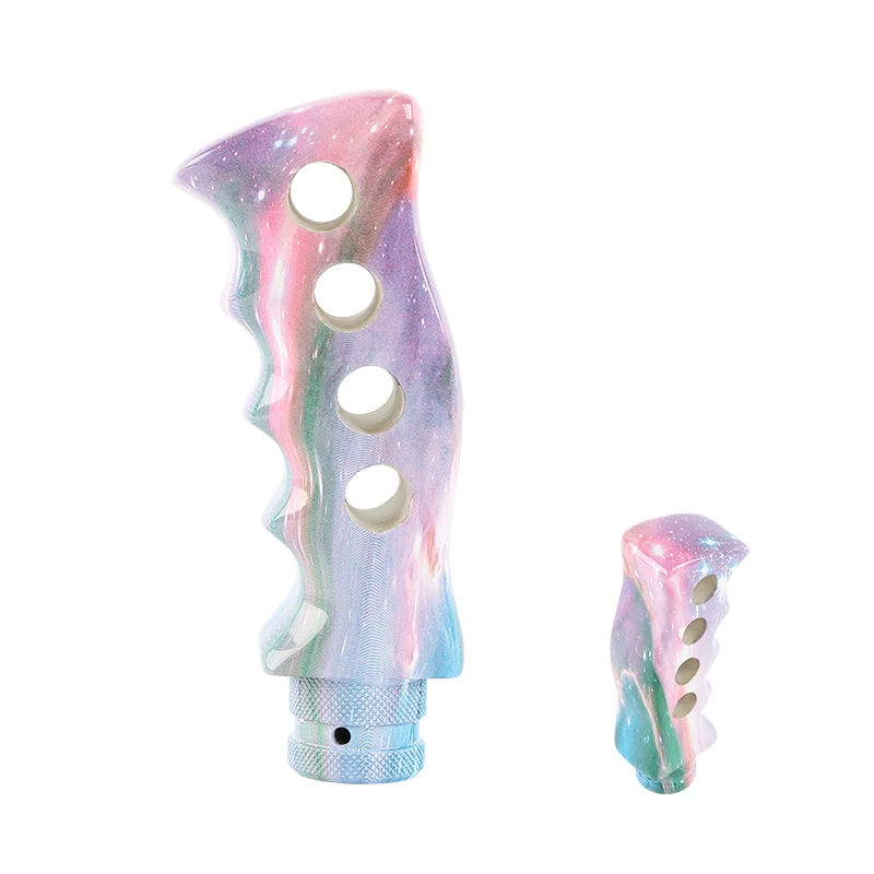 Brand New Universal Car accessories 13cm Star Galaxy Slotted Pistol Grip Handle Manual Gear Shift Knob Shifter M8 M10 M12