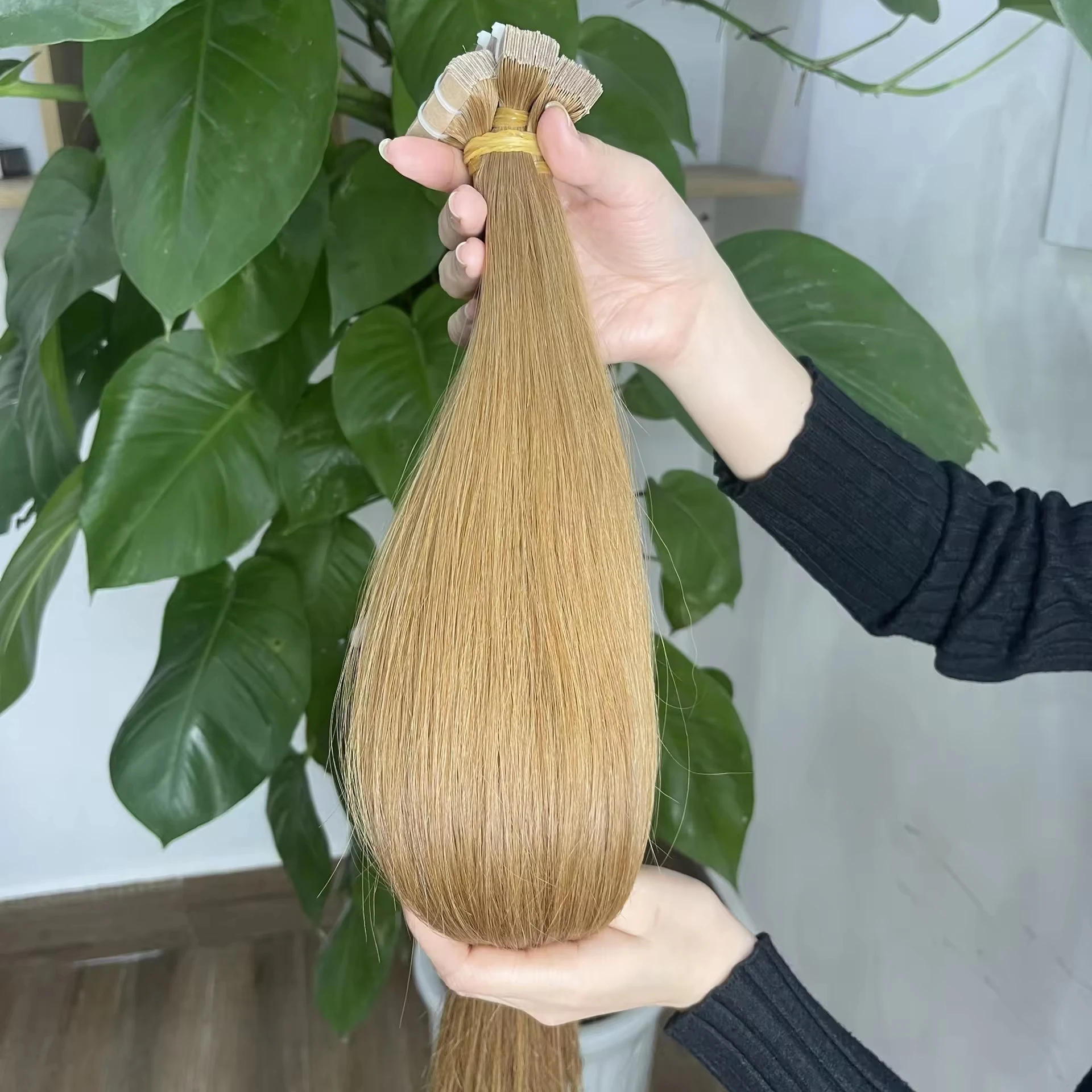 Vietnam Genius Weft 12A Double Drawn Virgin Russian Double Drawn Genius Weft Hair Extensions Human Hair