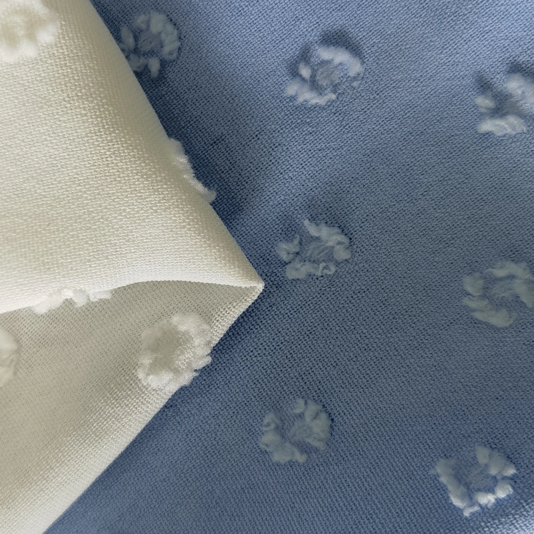 NO MOQ 100%Polyester Cey Crepe Fabric Stretch Dyed Cut Flower Jacquard Fabric