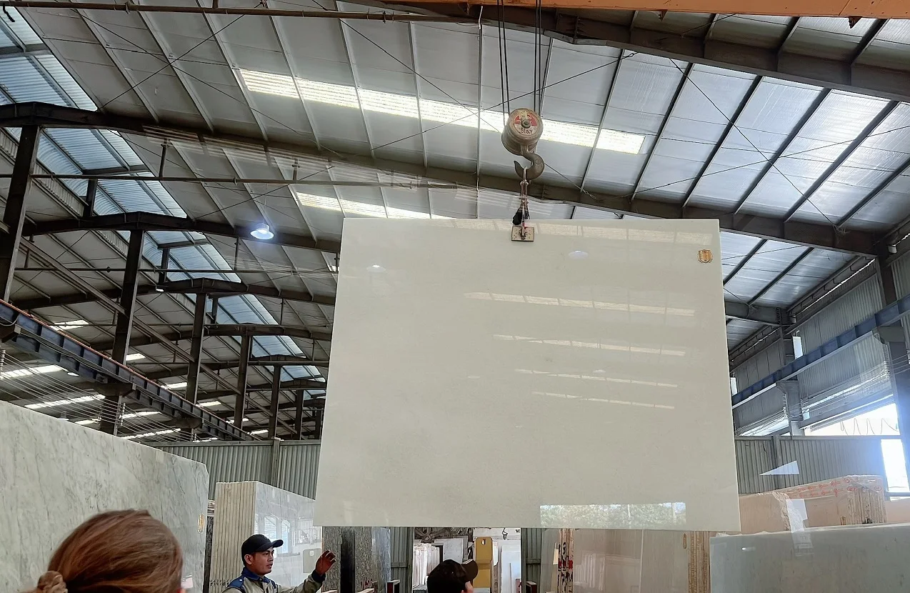 20mm Wholesales Yen Bai Pure White Crytal Marble Slabs And Tiles