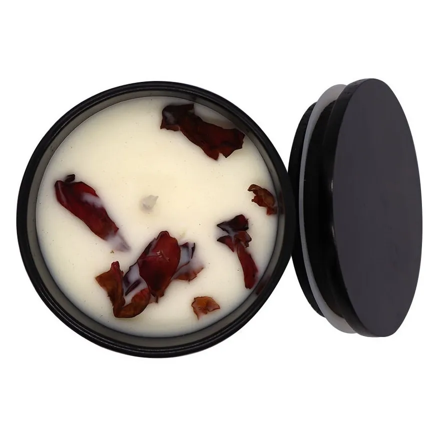 Scented candle fragrance aroma customized scented frosted glass cup candle with cork lid