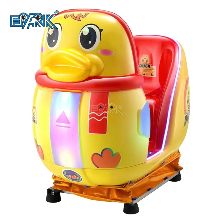 Amusement Park Coin Operated Little Yellow Duck Ride On Swing Car Game Machine For Sale