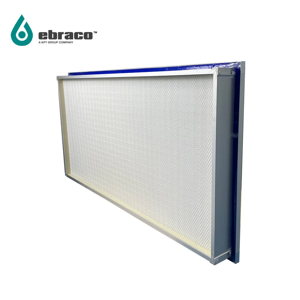 Ebraco H14 99.995% Hepatec  Gel seal Filter Minipleat 305x610x90mm (12x24x4inch) For HVAC, Cleanroom, Hospital Customized