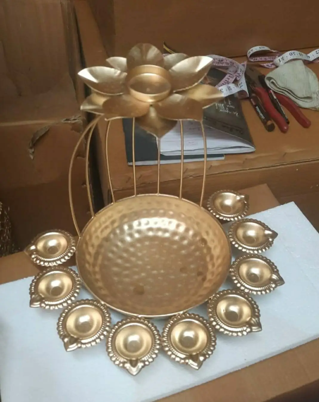 Wholesale Hammered Brass Urli Top Quality Customized Shape And Size  Urli At Competitive Price For Home Decoration
