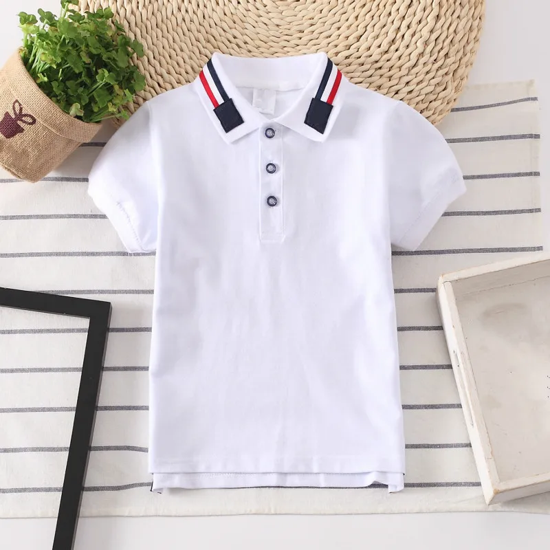 Wholesale 100% Cotton Kids Polo T-shirt For Boys High Quality Short Sleeve Uniform School Kids New Polo tee In Bulk Quantity