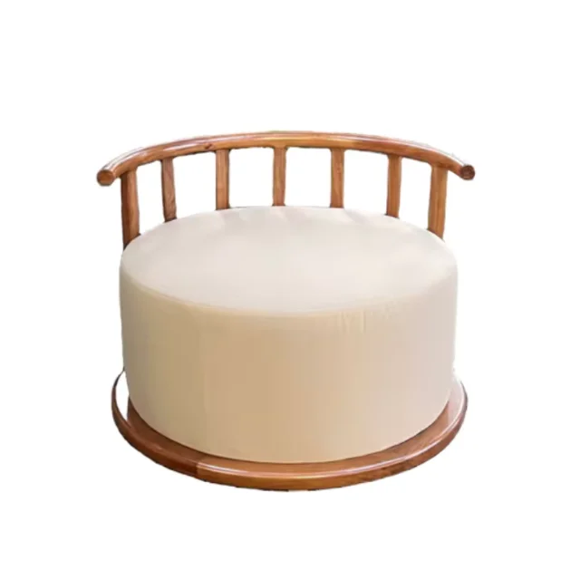 Premium Luxury Round Sofa With Solid Teak Wood Frame For Garden and Livingroom Nordic Sofa Wholesale Price
