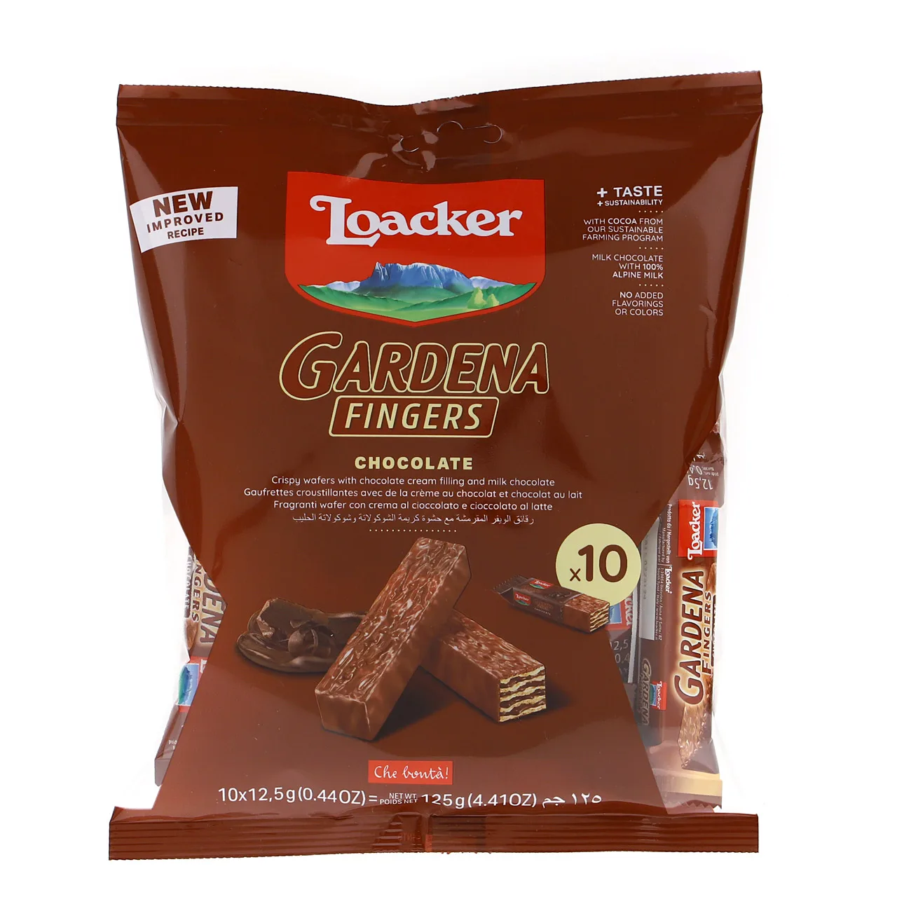 Вкусные пальцы Loacker Gardena-125 г x 8 снисходительного шоколадного блаженства-лучший выбор для любителей шоколада