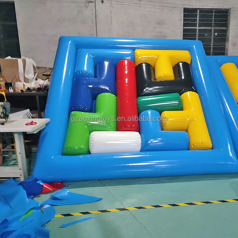Inflatable Games For Kids Adults, Inflatable Tetris  Big Puzzle Sports Games For Team Building Carnival Party