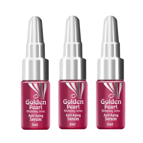 Anti Aging Serum Golden Pearl Dryness Acne Blemishes Dark Spots Dullness Fine Lines Wrinkles Pores Vitamin C Serum