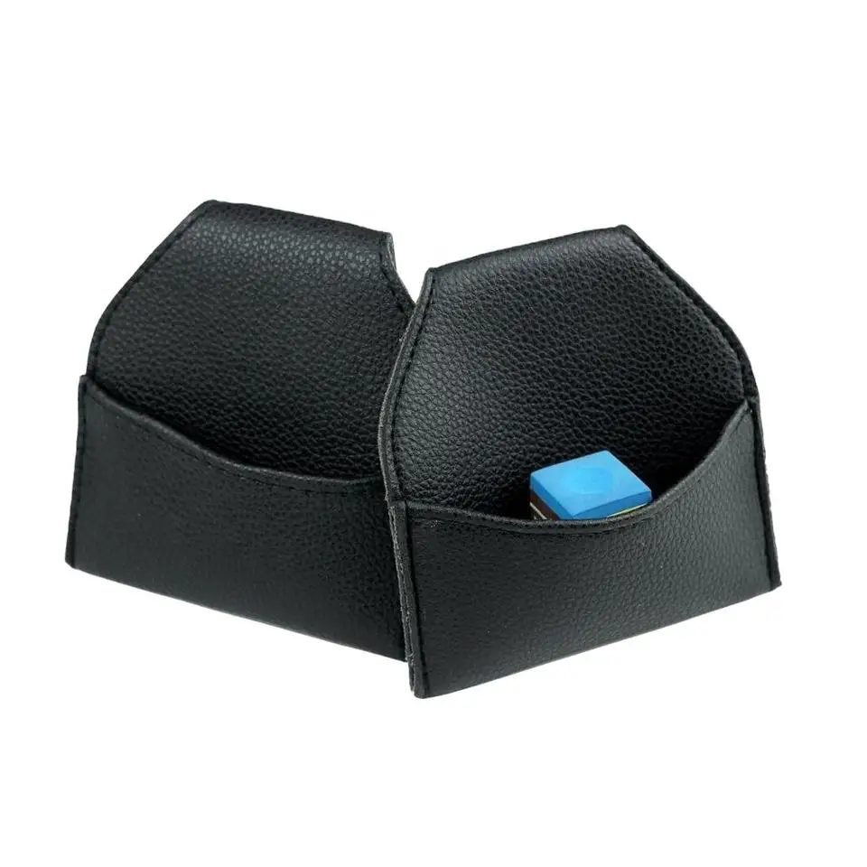 Snooker Billiard Bag Accessory Chalk Durable PU Billiards Cue Chalk Holder Pouch Easy to Hanging