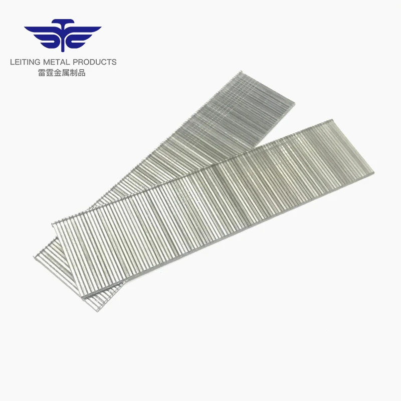 12 Years Leiting metal Steel Nail Manufactures OEM 18 Gauge F Series Sofa Pin Galvanized Pneumatic Brad Nails for Nail Gun