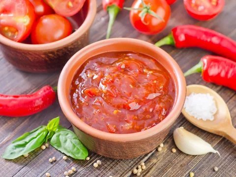 Best Quality Hot and Spicy Tomato Chilli  Sauce for Pizza Chutney Available at Wholesale Price from India