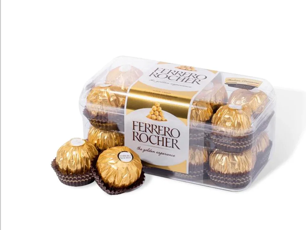 Ferrero Rocher 12 штук премиум-класса молочный шоколад фундук/Ферреро-рочер темный фундук