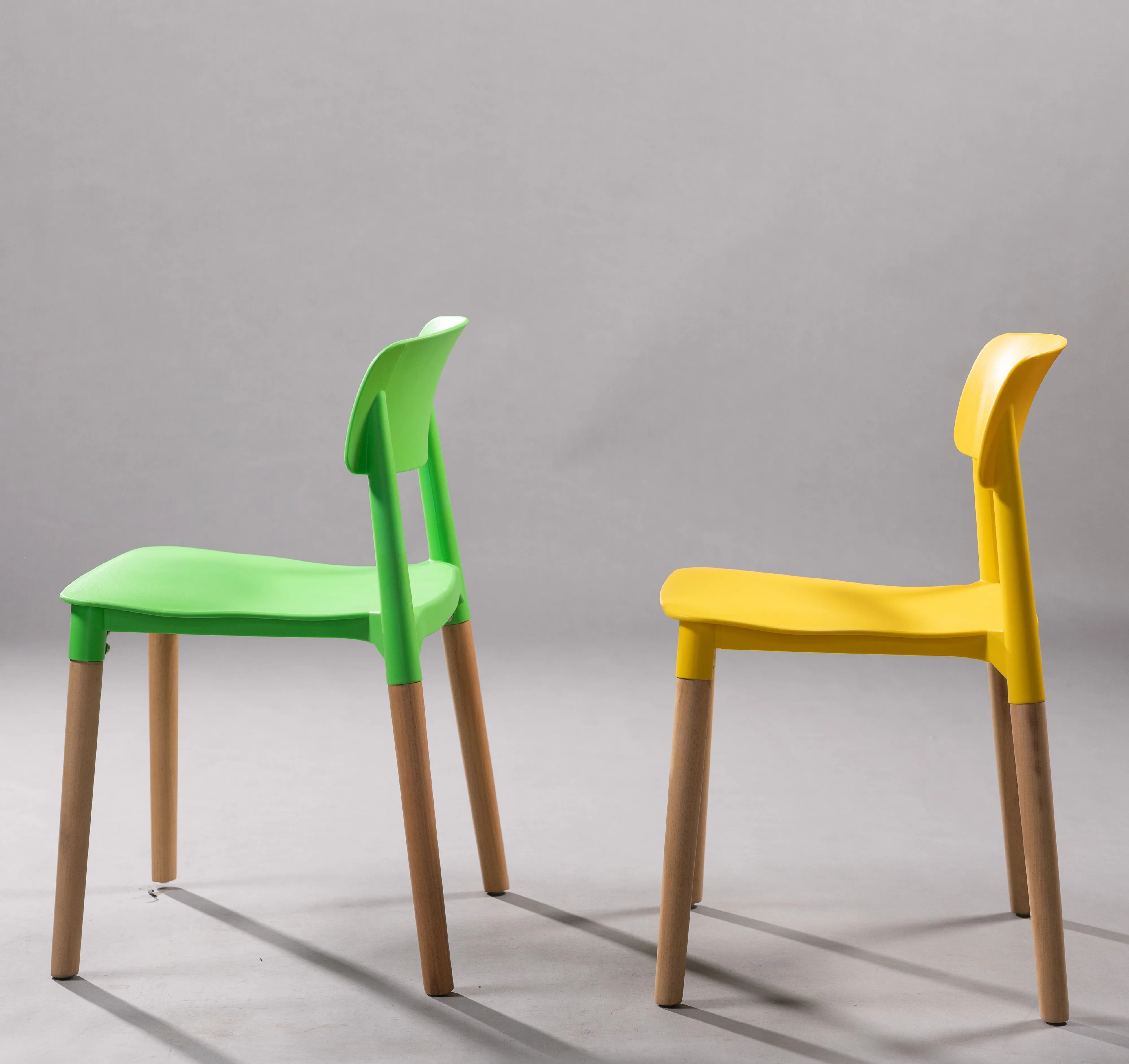 Hottest Manufacturer Vietnam dining chair customized colorful high quality plastic chair with frame indoor/outdoor furniture