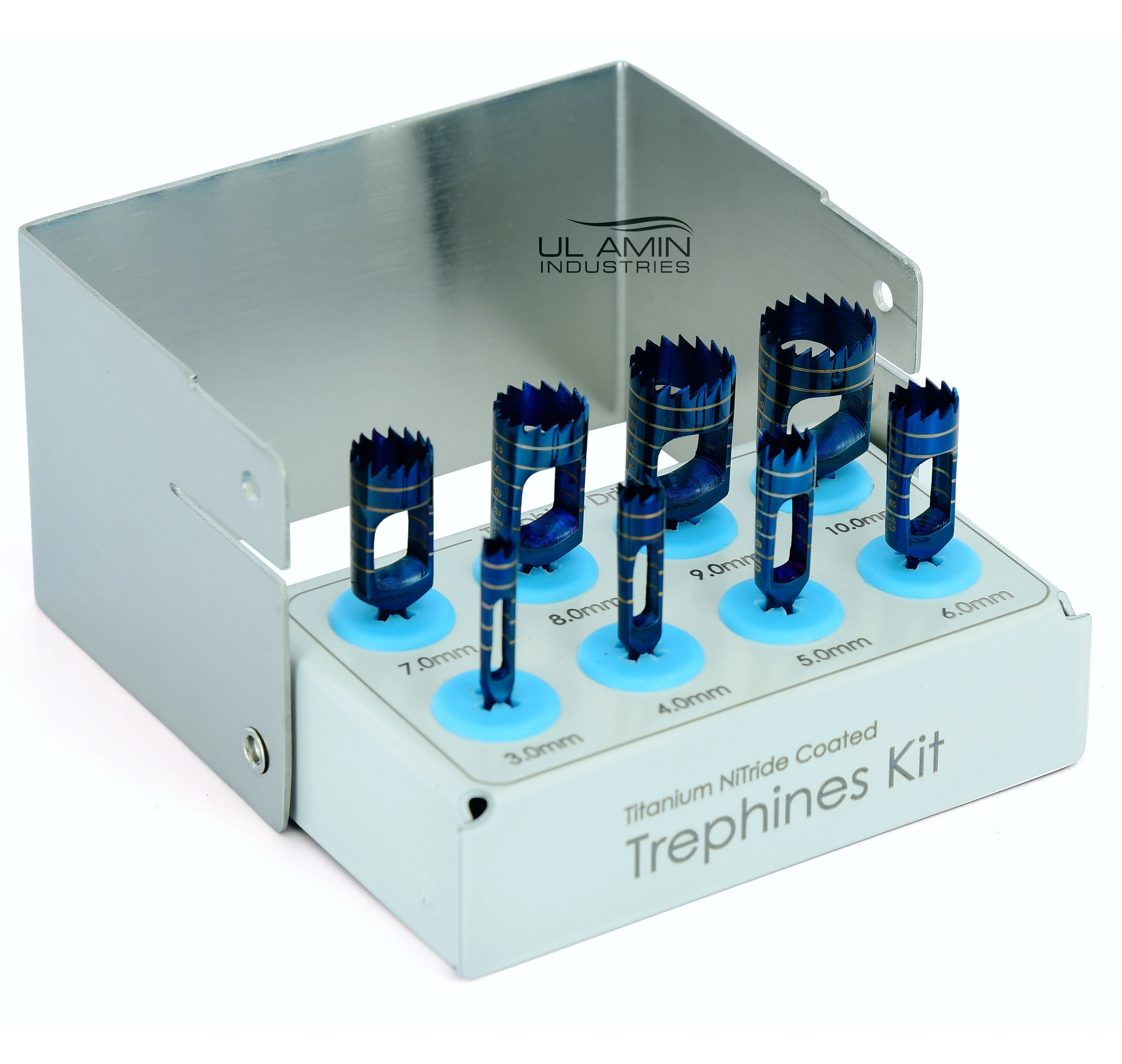 UL AMIN высококачественные сертифицированные инструменты для имплантации зубов 4 мм ручные дрели трепина с отметками глубины из нержавеющей стали