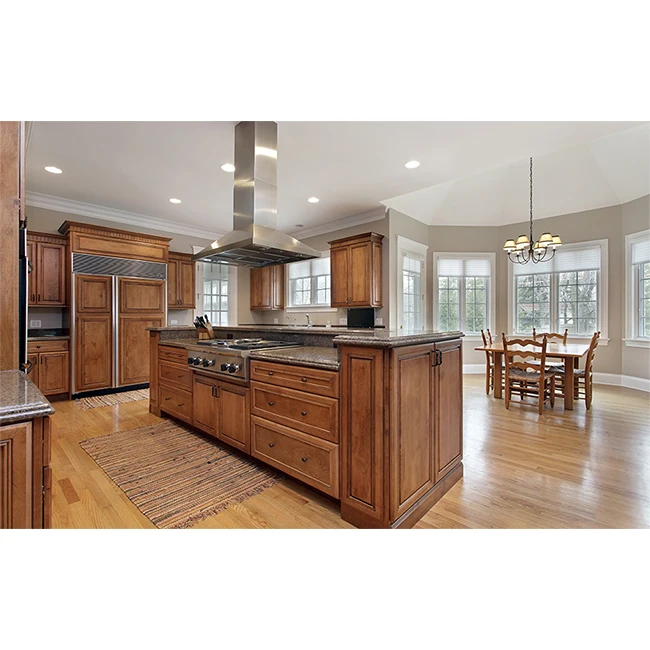 Vintage Style Custom Color Whole House Solid Wood Furniture  Custom Overall Pure Solid Wood European Style Kitchen Cabinets