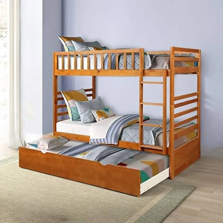 Hot Product Solid Wooden Bunk Beds - Wholesale Bedroom Furniture Sets - Natural wooden material bunk bed