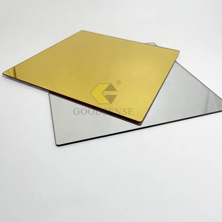 Goodsense One Way Mirror Acrylic Sheet Wholesale 4ft*8ft Perspex Unbreakable Mirror Lightweight Plexiglass for Wedding Table Top